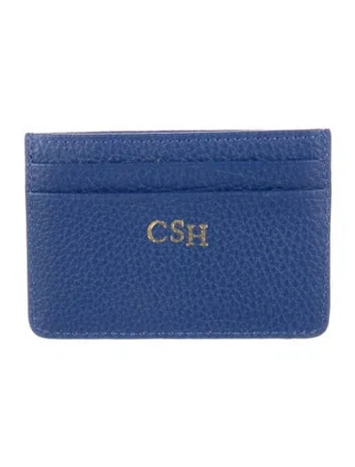 Pre-owned Mark And Graham Leather Card Holder In Blue