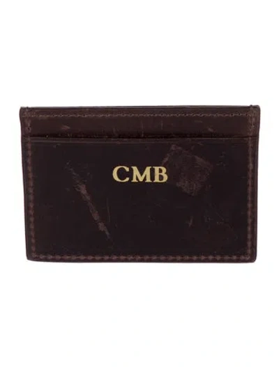Pre-owned Mark And Graham Leather Card Holder In Brown