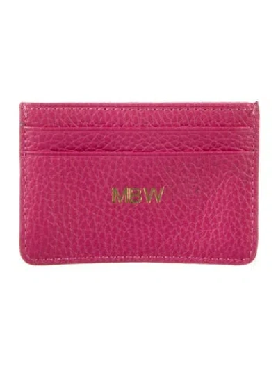 Pre-owned Mark And Graham Leather Card Holder In Pink