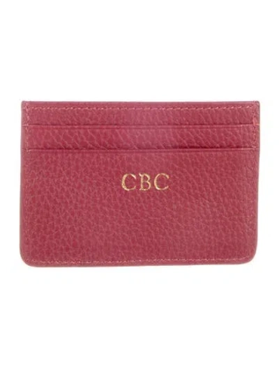 Pre-owned Mark And Graham Leather Card Holder In Red