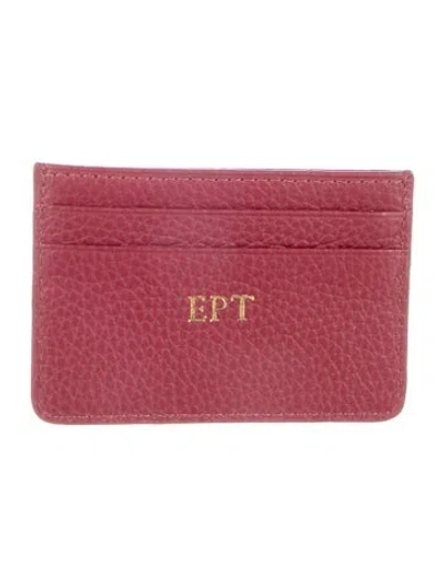 Pre-owned Mark And Graham Leather Card Holder In Red