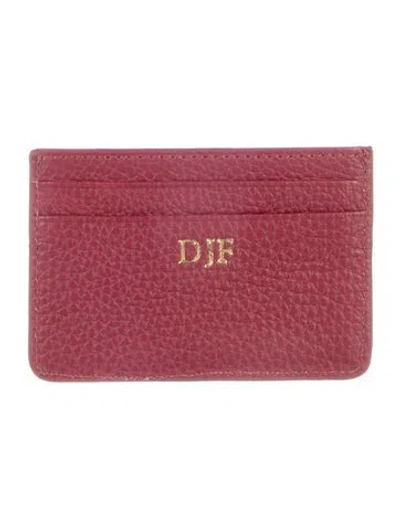 Pre-owned Mark And Graham Leather Card Holder In Red