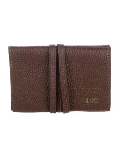 Pre-owned Mark And Graham Leather Charger Roll-up In Brown