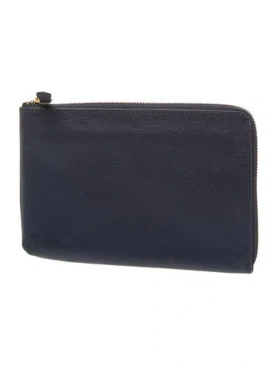 Pre-owned Mark And Graham Leather Clutch In Blue