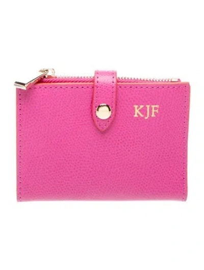 Pre-owned Mark And Graham Leather Compact Wallet In Pink
