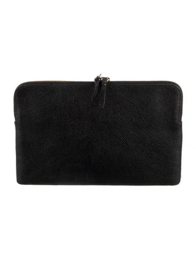 Pre-owned Mark And Graham Leather Cosmetic Bag In Black