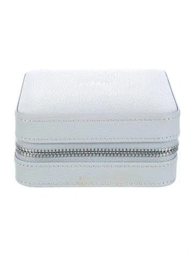 Pre-owned Mark And Graham Leather Jewelry Box In Blue