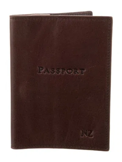 Pre-owned Mark And Graham Leather Passport In Brown