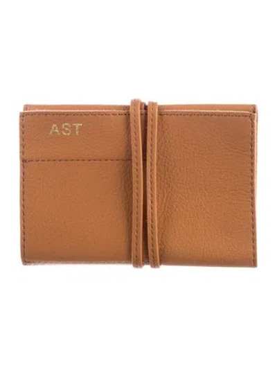 Pre-owned Mark And Graham Leather Passport Case In Brown
