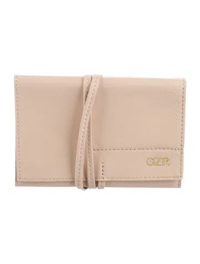 Pre-owned Mark And Graham Leather Passport Case In Neutral