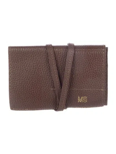 Pre-owned Mark And Graham Leather Passport Holder In Brown