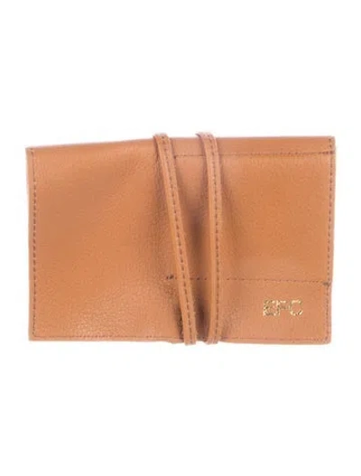 Pre-owned Mark And Graham Leather Passport Holder In Brown