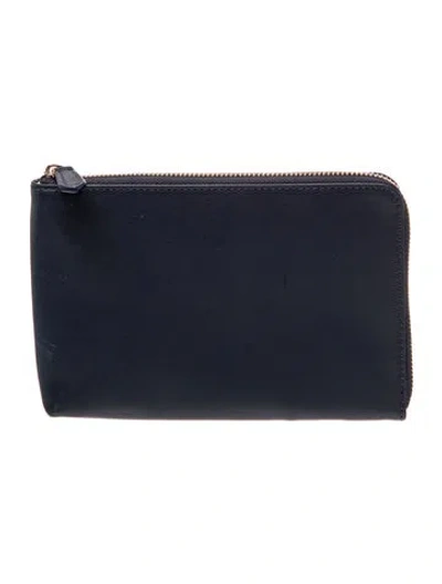 Pre-owned Mark And Graham Leather Portfolio In Blue