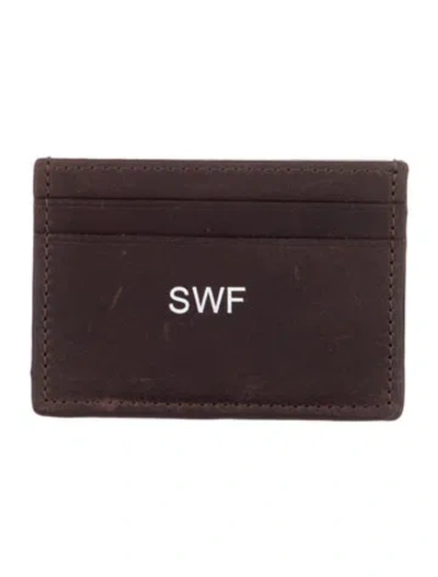 Pre-owned Mark And Graham Leather Printed Wallet In Brown