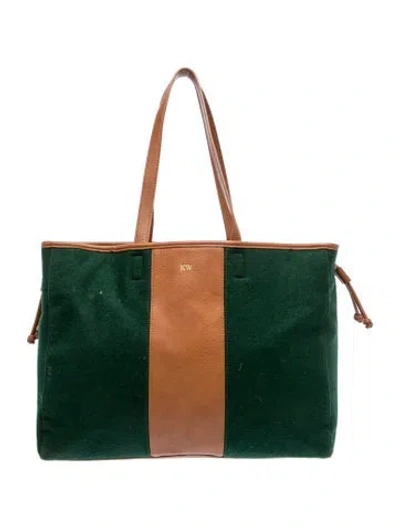 Pre-owned Mark And Graham Leather Shoulder Bag In Green