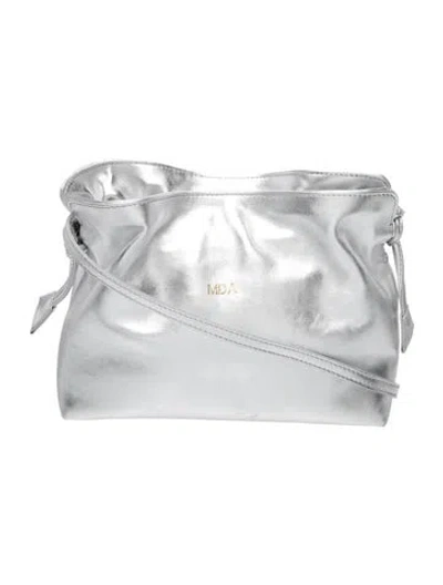Pre-owned Mark And Graham Leather Shoulder Bag In Silver