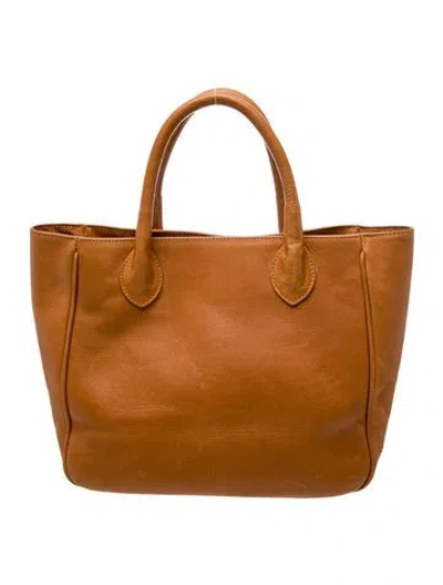 Pre-owned Mark And Graham Leather Top Handle Bag In Brown