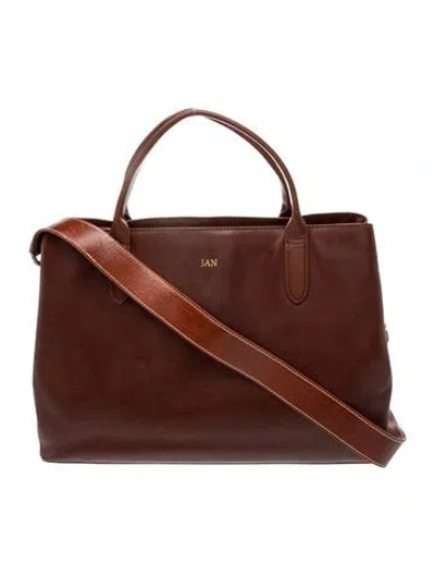 Pre-owned Mark And Graham Leather Top Handle Bag In Brown