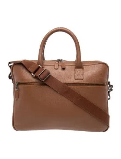 Pre-owned Mark And Graham Leather Top Handle Bag In Brown