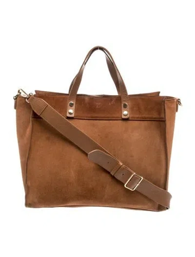 Pre-owned Mark And Graham Leather Top Handle Bag In Brown
