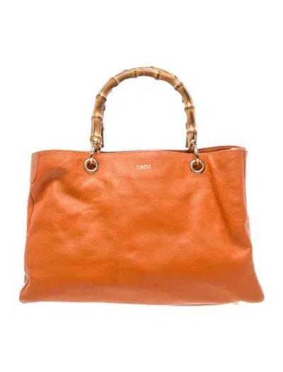 Pre-owned Mark And Graham Leather Top Handle Bag In Orange