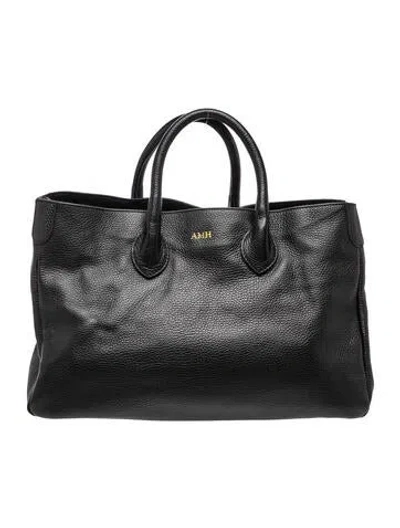 Pre-owned Mark And Graham Leather Tote In Black