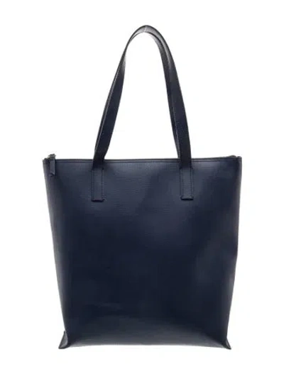 Pre-owned Mark And Graham Leather Tote In Blue