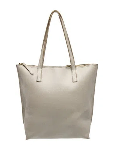 Pre-owned Mark And Graham Leather Tote In Gray