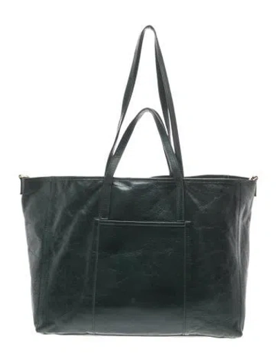 Pre-owned Mark And Graham Leather Tote In Green