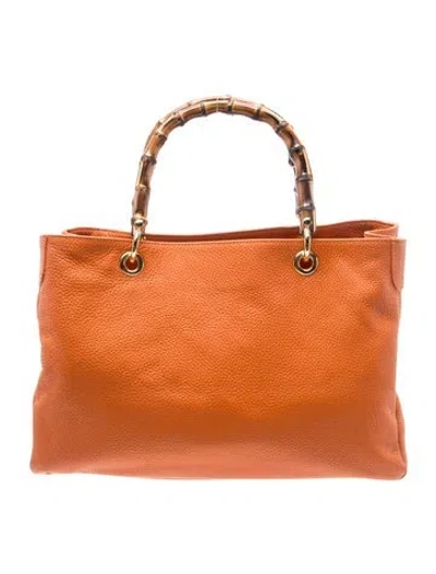 Pre-owned Mark And Graham Leather Tote In Orange