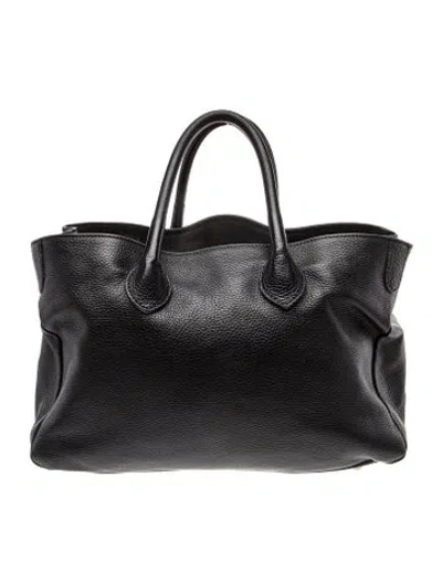 Pre-owned Mark And Graham Leather Weekender Bag In Black
