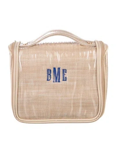 Pre-owned Mark And Graham Pvc Branded Cosmetic Bag In Neutrals