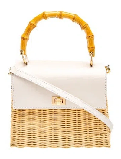 Pre-owned Mark And Graham Straw Top Handle Bag In Neutrals