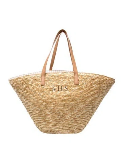 Pre-owned Mark And Graham Straw Tote In Neutral