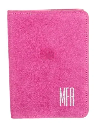 Pre-owned Mark And Graham Suede Passport Cover In Pink