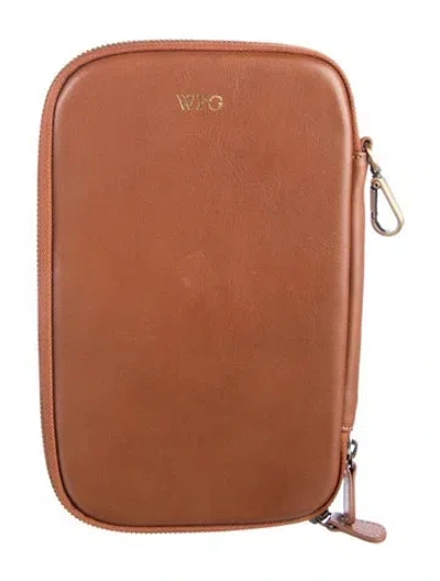 Pre-owned Mark And Graham Travel Tech Bag In Brown