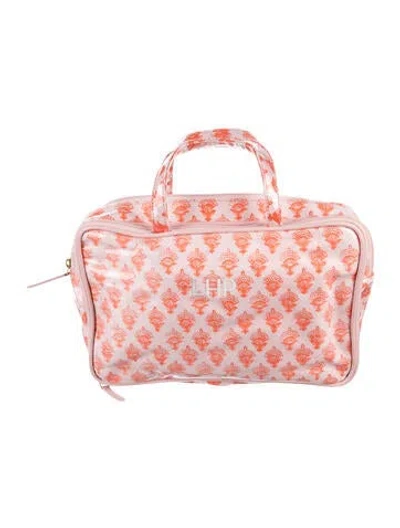 Pre-owned Mark And Graham Traveling Pvc Cosmetic Bag In Pink