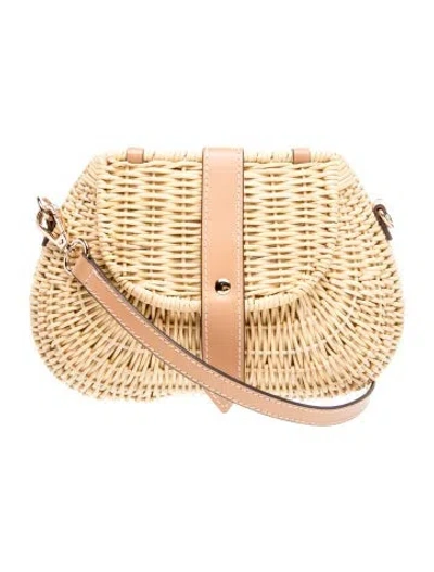 Pre-owned Mark And Graham Wicker Crossbody Bag In Neutral