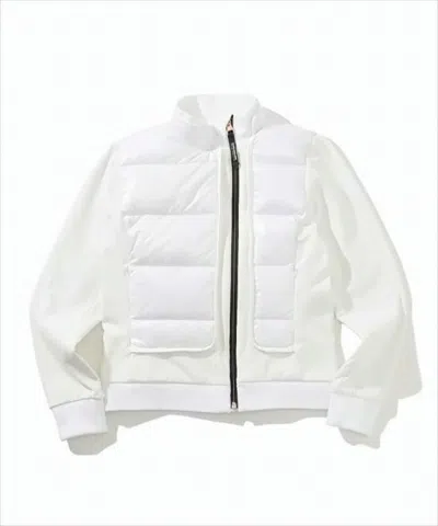 Mark&lona Quilted Padded Jacket With Smooth Fabric Sleeves In White