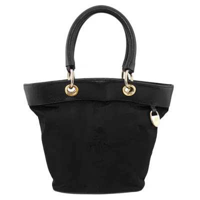 Pre-owned Mark Cross 1980s  Black Nylon Bucket Bag