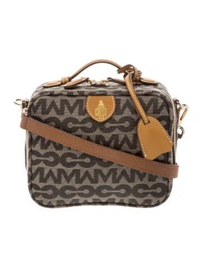 Pre-owned Mark Cross Canvas Crossbody Bag In Brown
