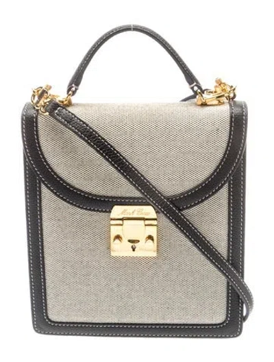 Pre-owned Mark Cross Canvas Top Handle Bag In Neutral