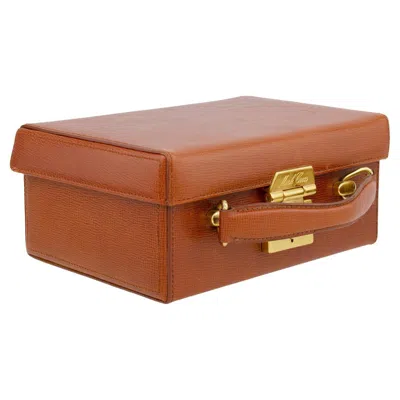 Pre-owned Mark Cross Chestnut Brown Small Grace Box Bag