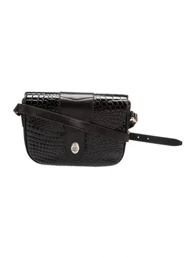 Pre-owned Mark Cross Leather Belt Bag In Black