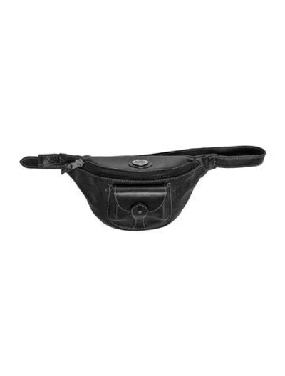 Pre-owned Mark Cross Leather Belt Bag In Black