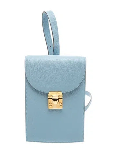 Pre-owned Mark Cross Leather Belt Bag In Blue