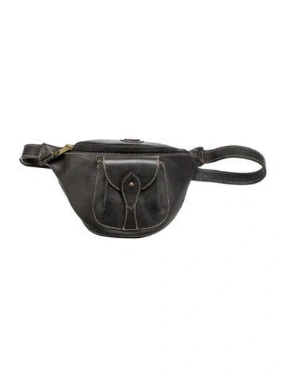 Pre-owned Mark Cross Leather Belt Bag In Gray
