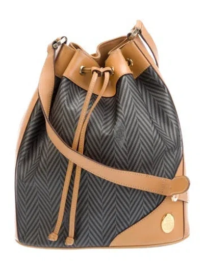Pre-owned Mark Cross Leather Bucket Bag In Neutral