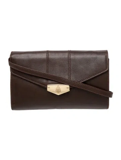 Pre-owned Mark Cross Leather Clutch In Black