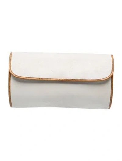 Pre-owned Mark Cross Leather Clutch In White